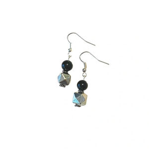 Minimalist Industrial Earrings Metal Geometric Goldstone Retro Distressed New